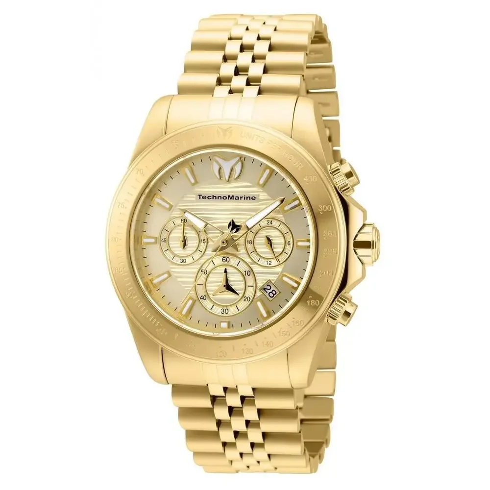 NWT TechnoMarine TM-219022 Manta | Chronograph | Gold | Men's Watch